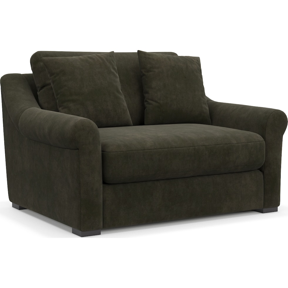 bowery green chair and a half   