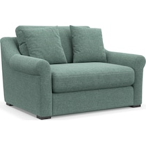 bowery green chair and a half   