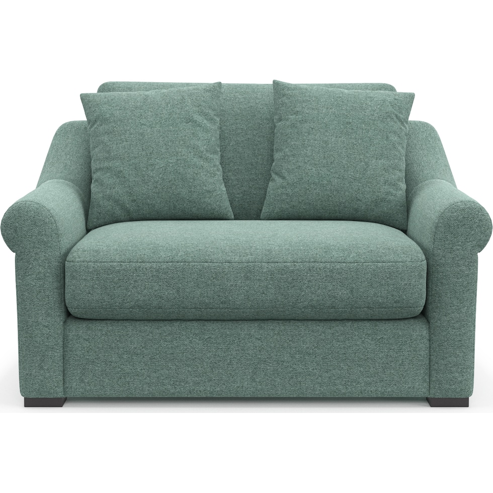 bowery green chair and a half   