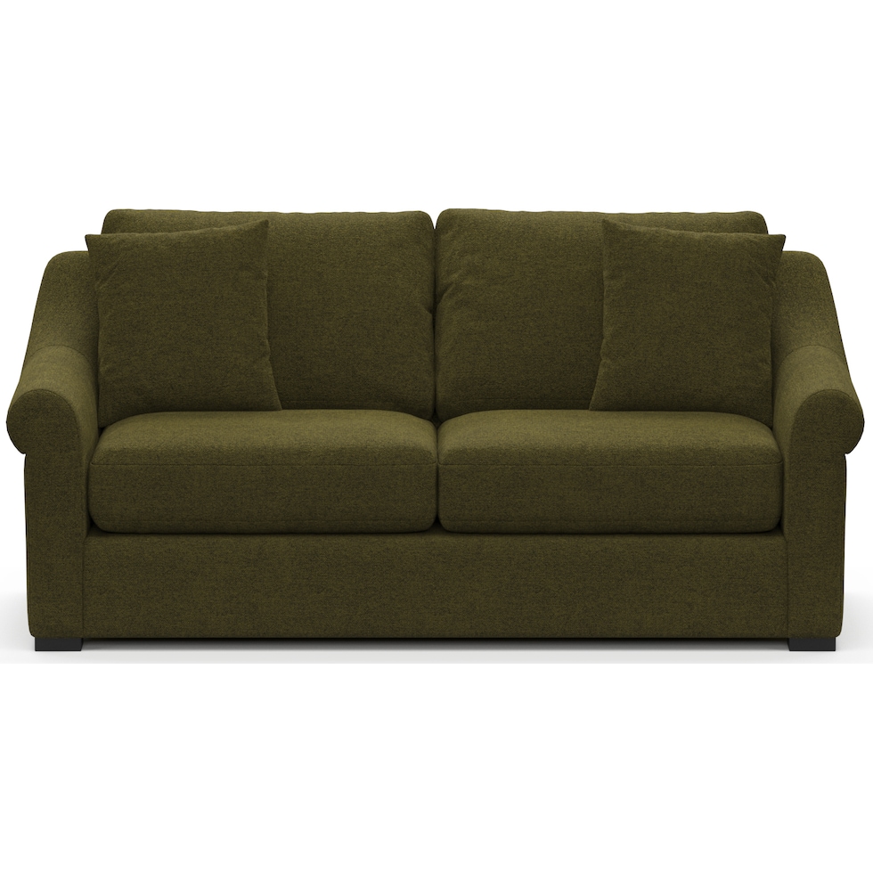 bowery green sofa   