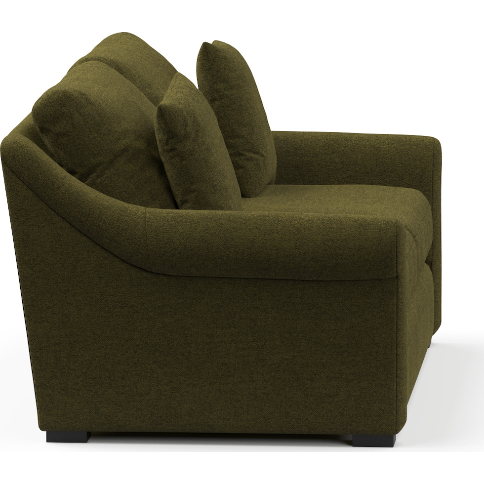 bowery green sofa   