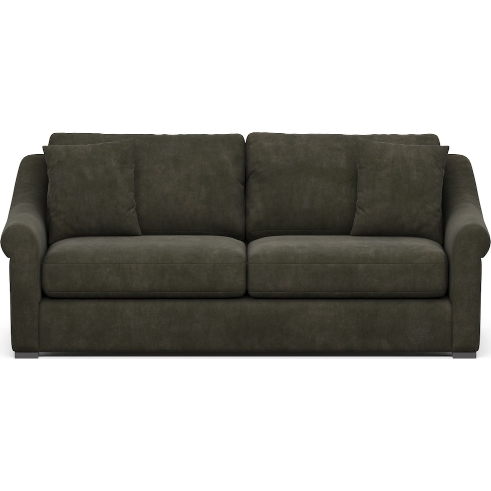 bowery green sofa   