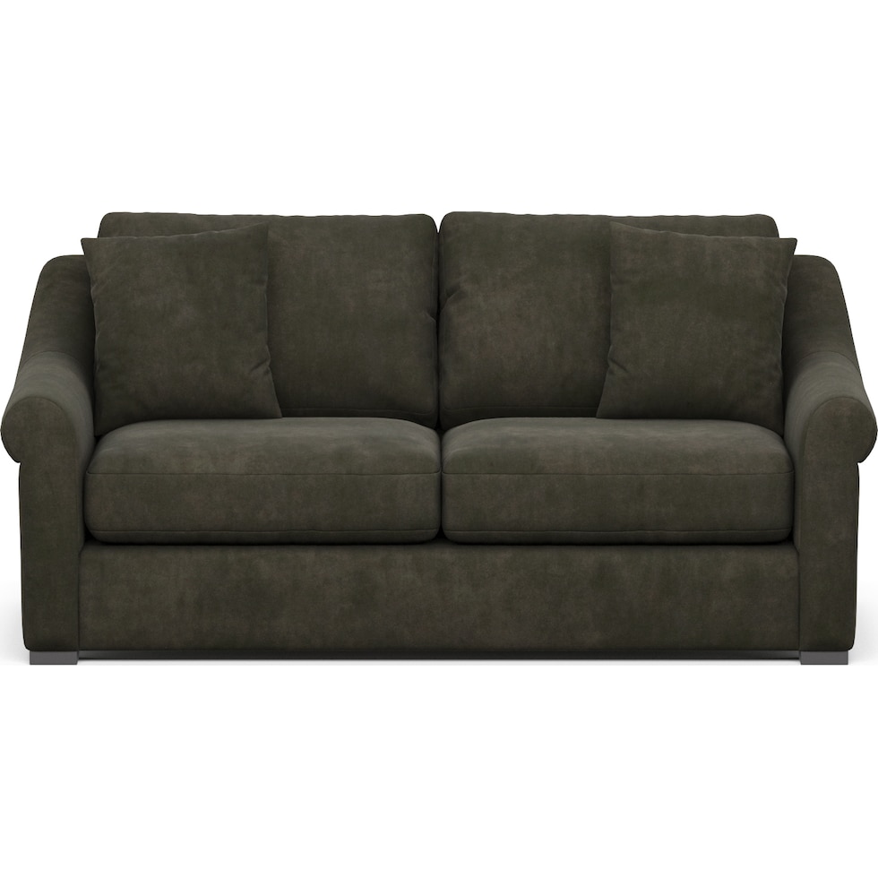 bowery green sofa   