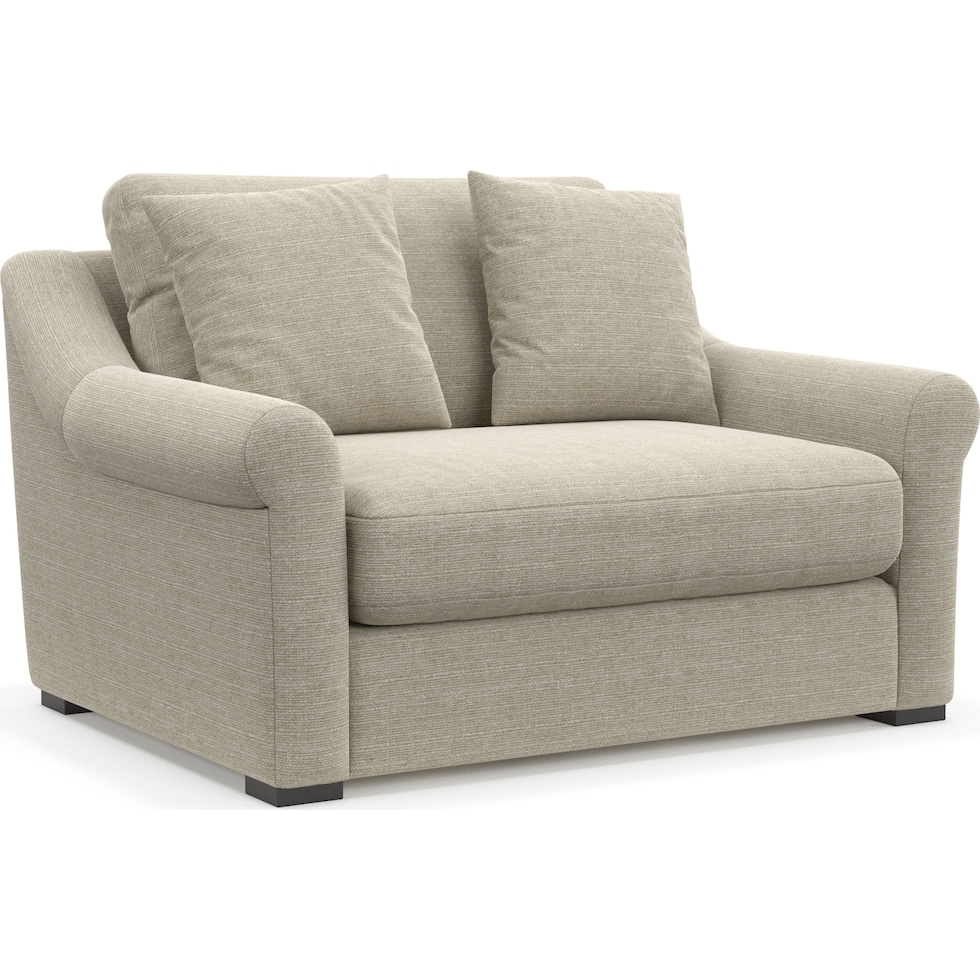 bowery light brown chair and a half   
