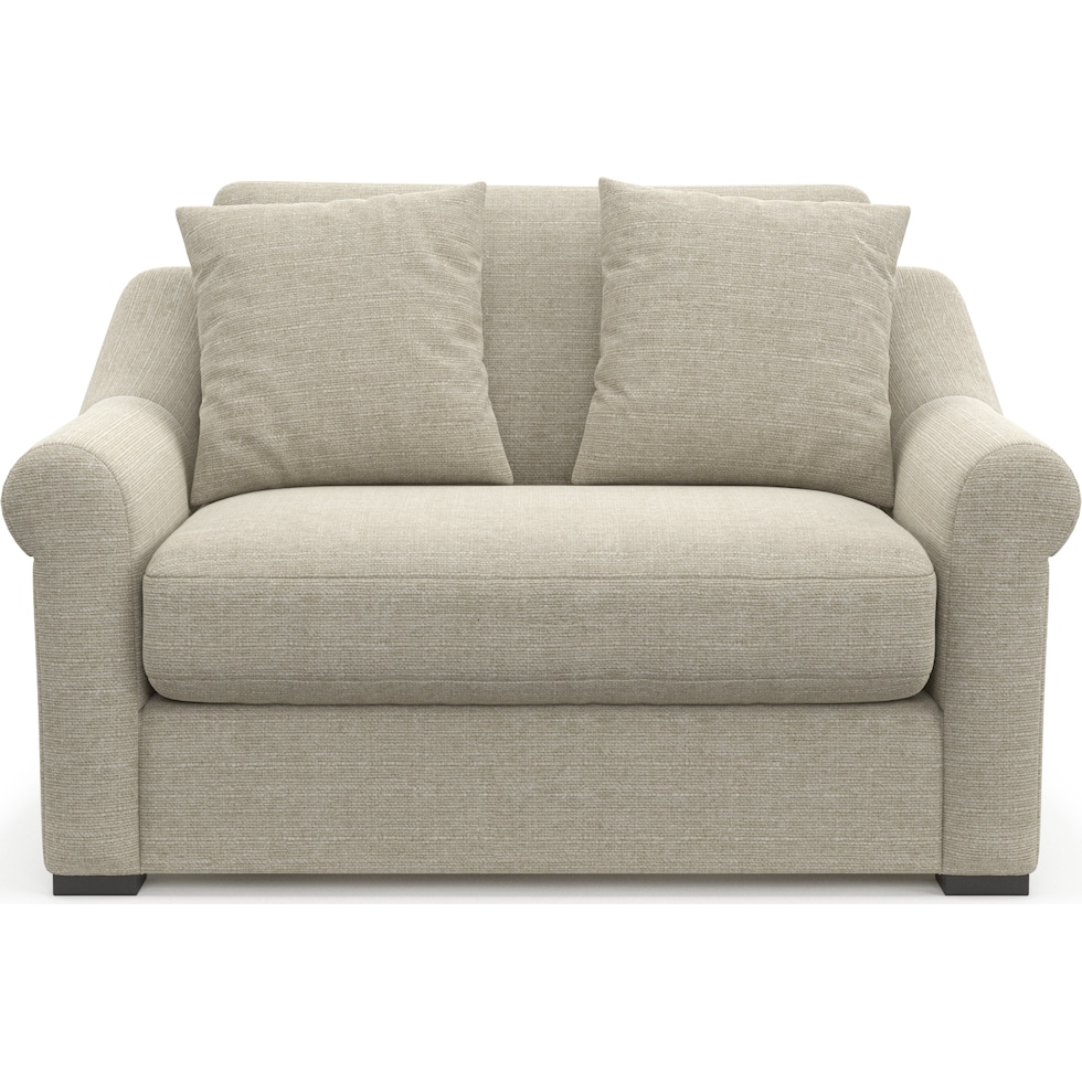 bowery light brown chair and a half   