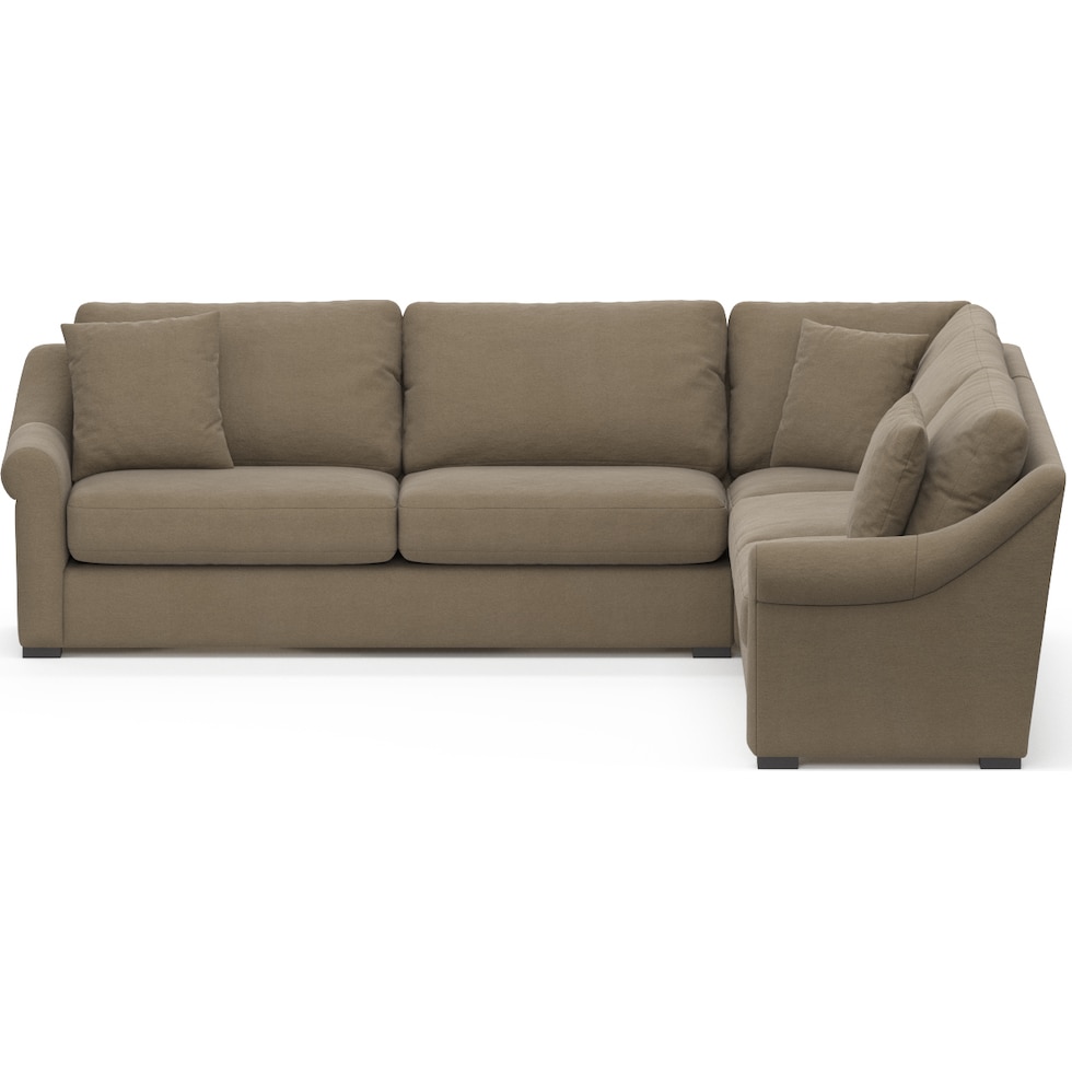 bowery light brown sectional   