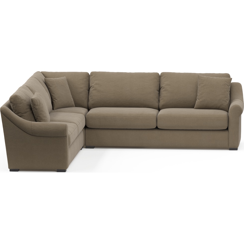 bowery light brown sectional   