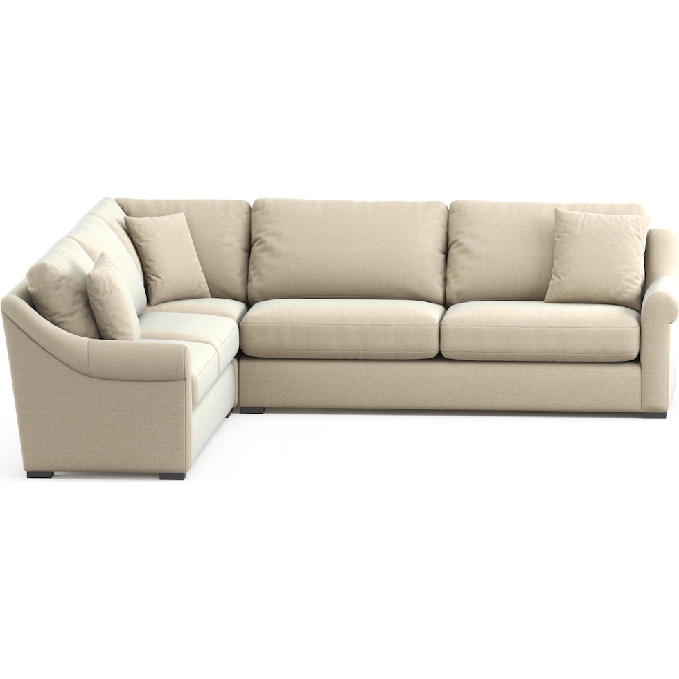 bowery light brown sectional   