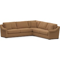 bowery light brown sleeper sectional   