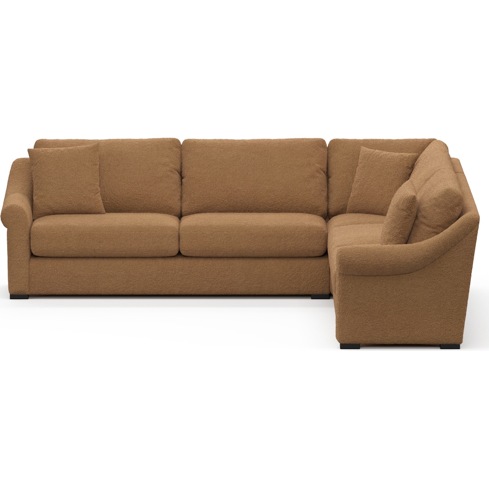 bowery light brown sleeper sectional   