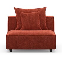 bowery orange left arm facing sofa   