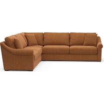 bowery orange sectional   