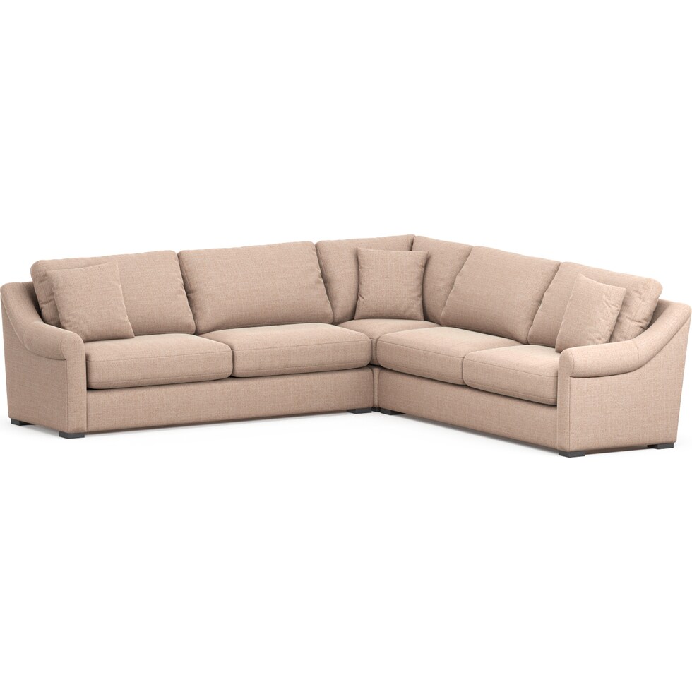 bowery orange sectional   