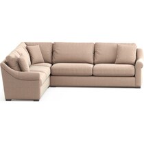 bowery orange sectional   