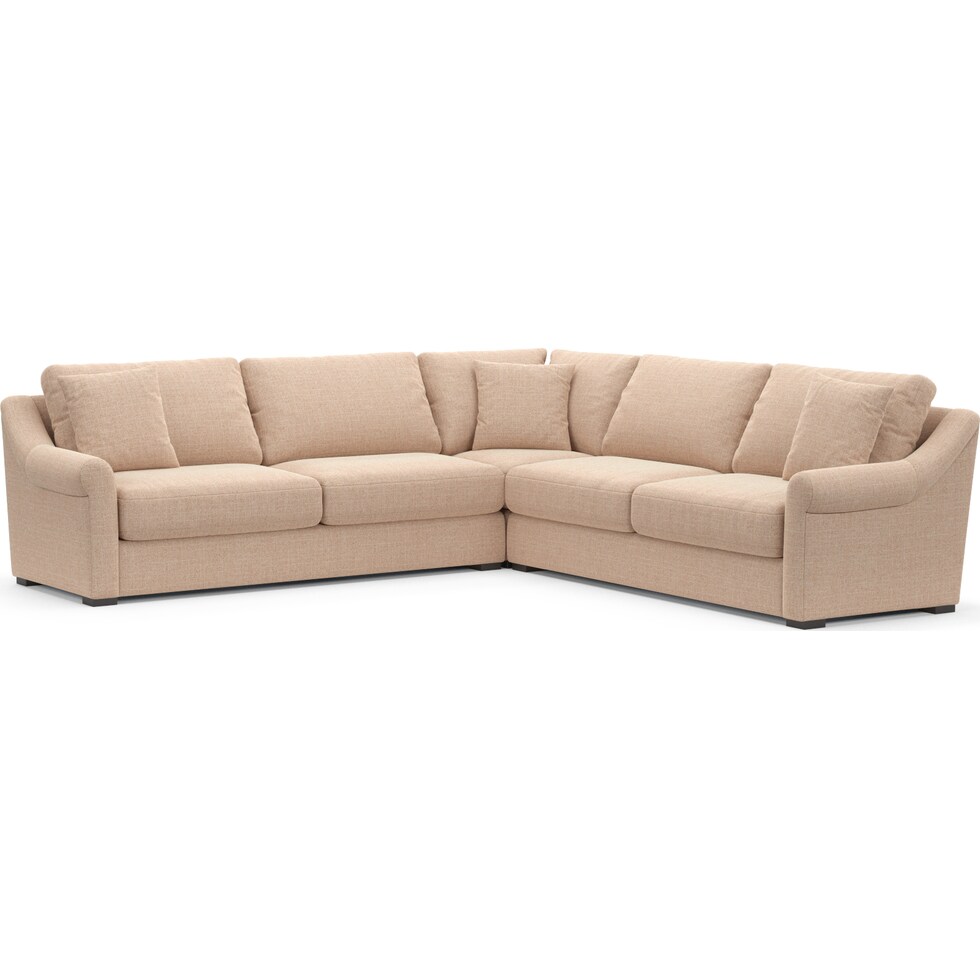 bowery orange sleeper sectional   
