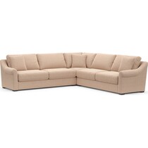 bowery orange sleeper sectional   