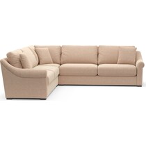 bowery orange sleeper sectional   