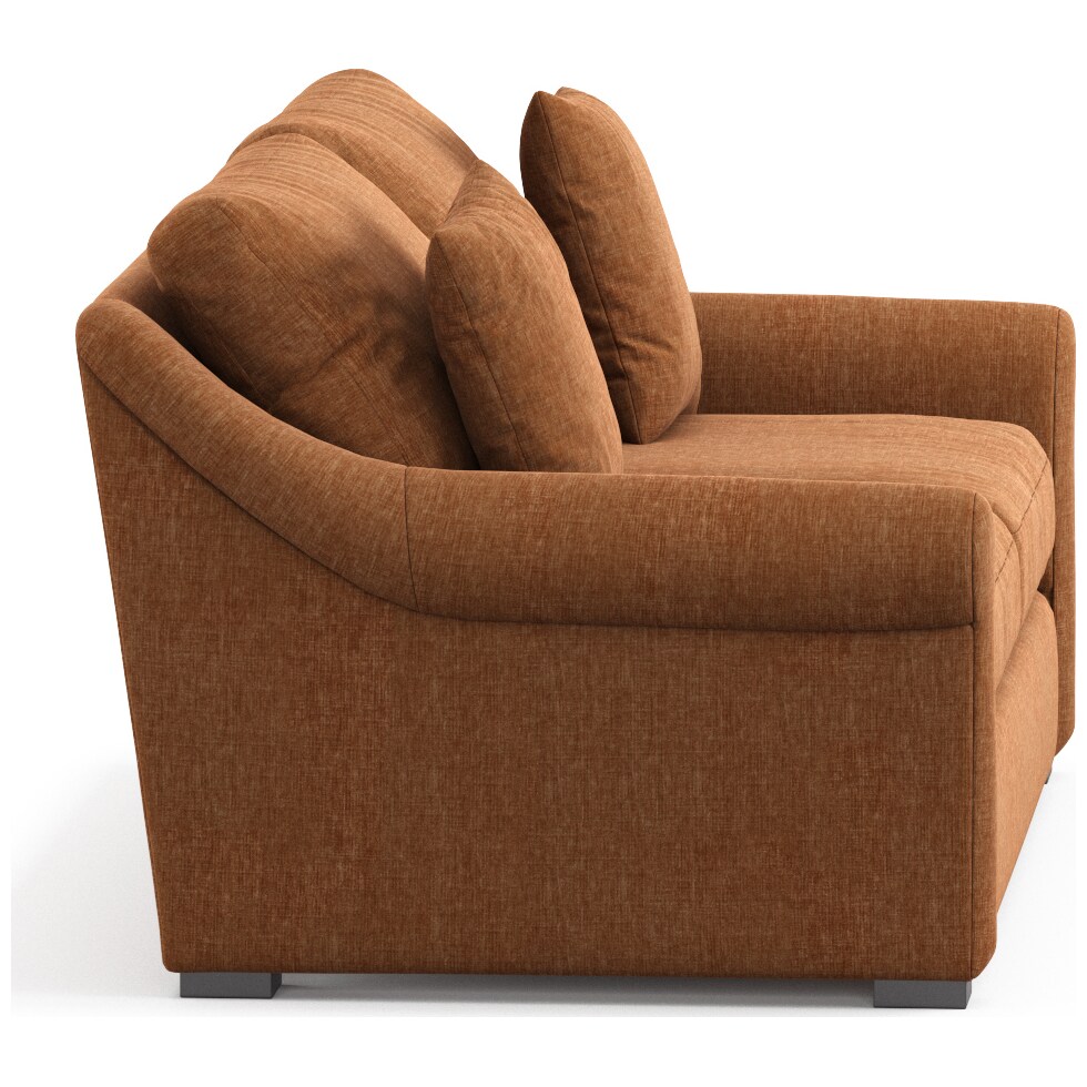 bowery orange sleeper sofa   
