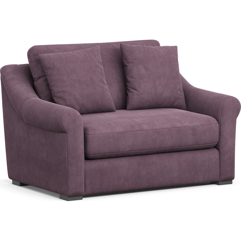 bowery purple chair and a half   