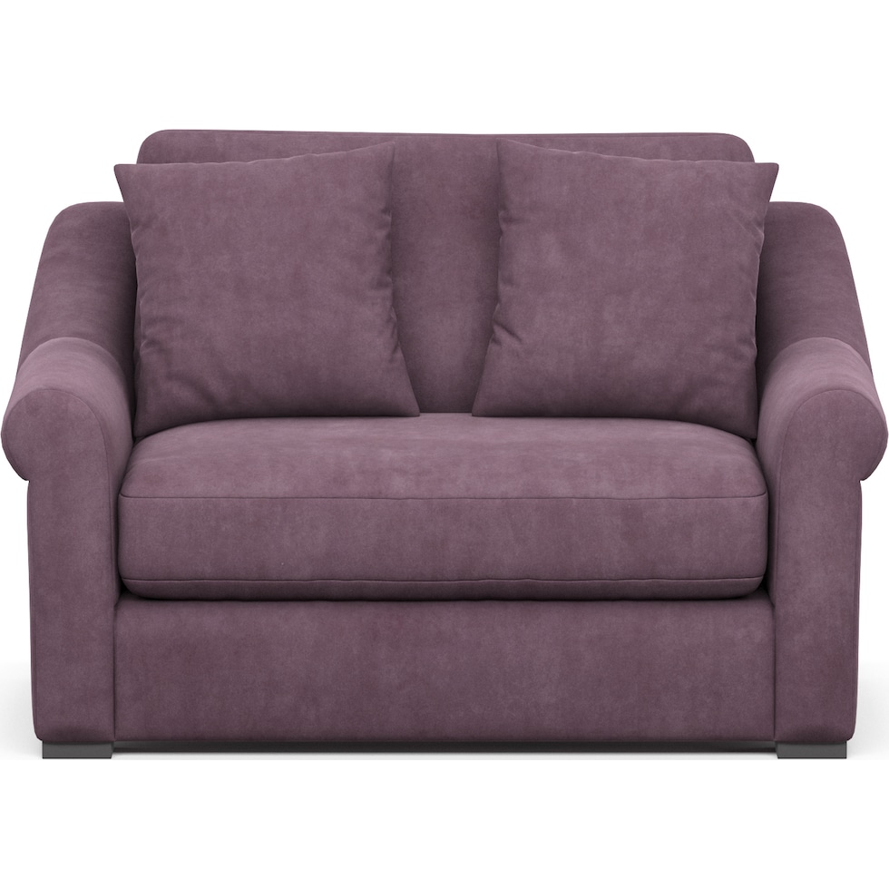 bowery purple chair and a half   