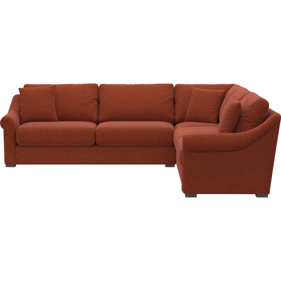 bowery red  pc sectional   