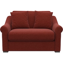 bowery red chair and a half   