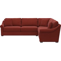 bowery red sectional   