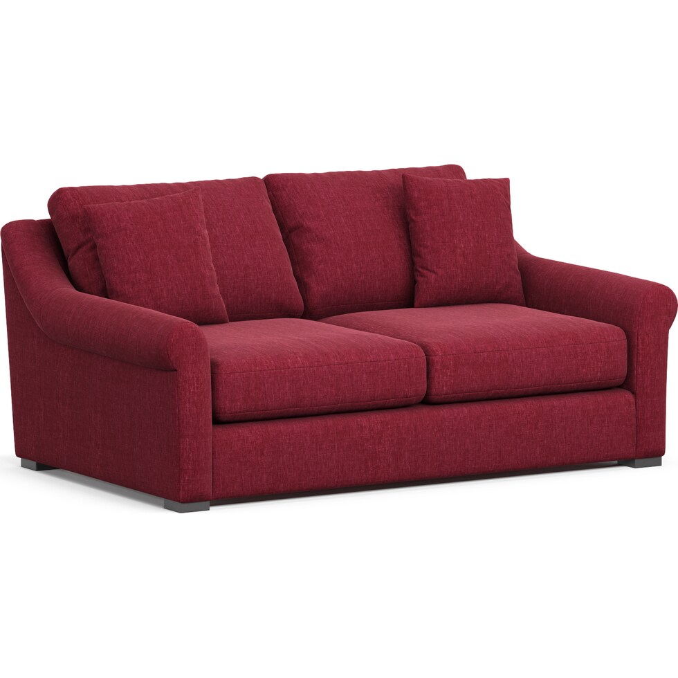 bowery red sofa   