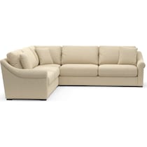 bowery white sectional   