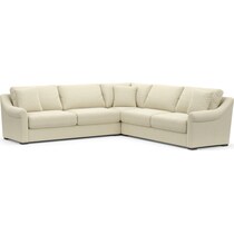 bowery white sectional   