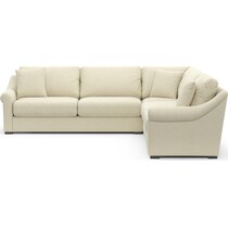 bowery white sectional   