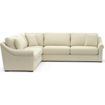 bowery white sectional   