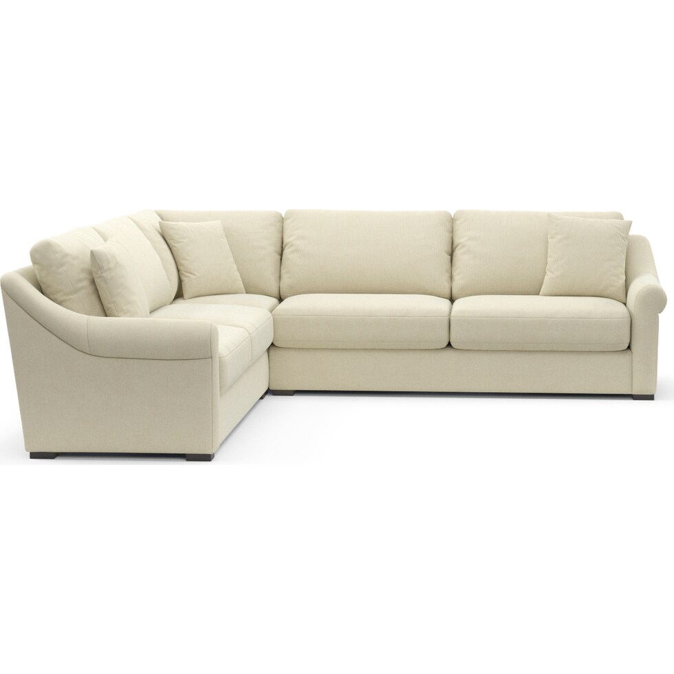 bowery white sectional   