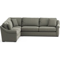 bowery white sectional   