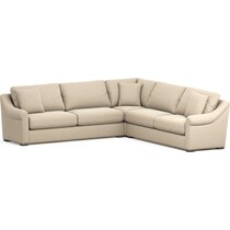 bowery white sectional   