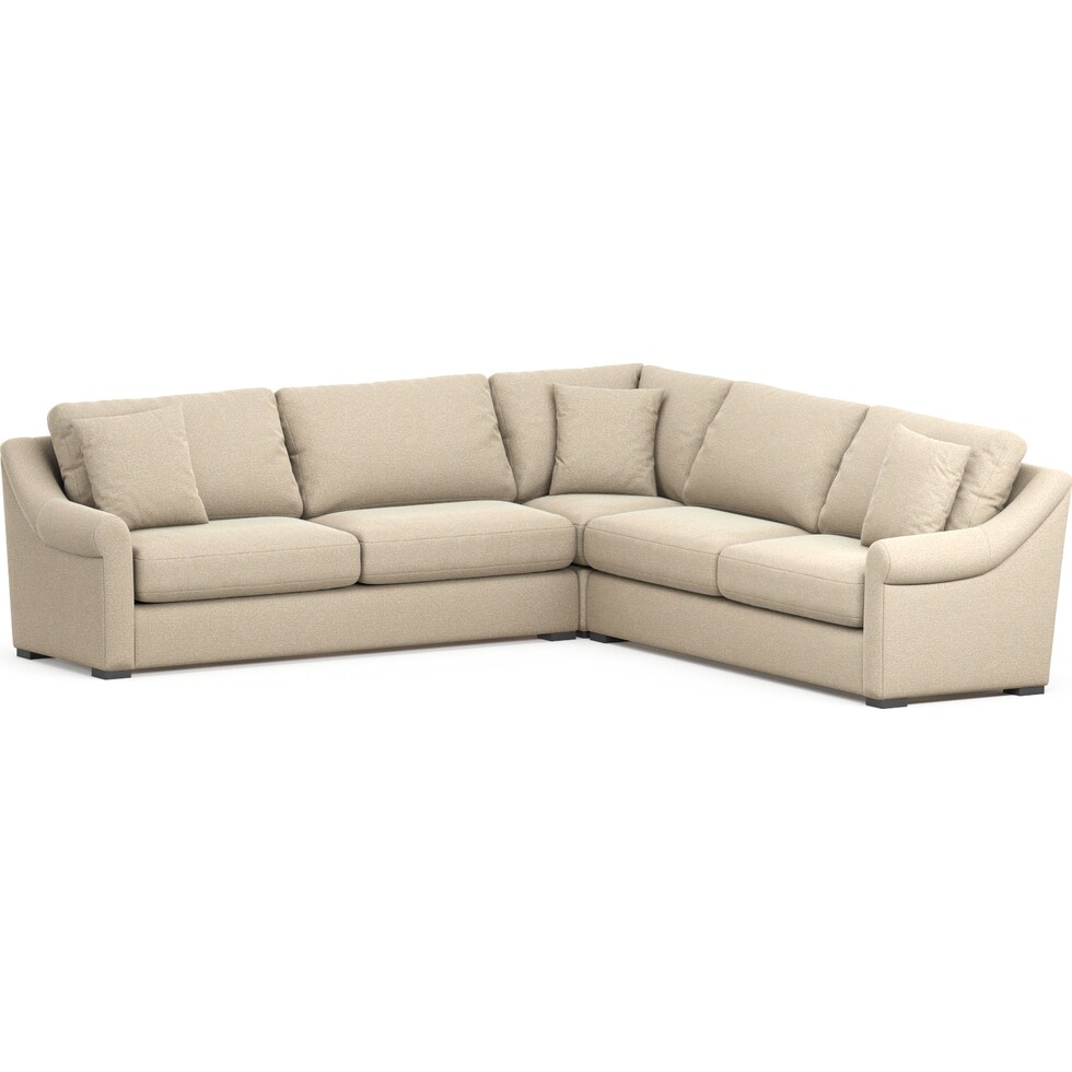 bowery white sectional   