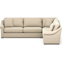 bowery white sectional   