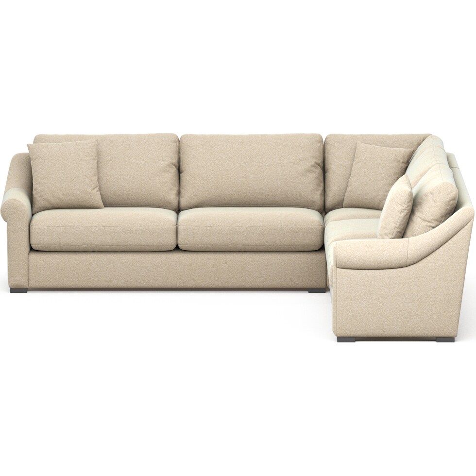 bowery white sectional   