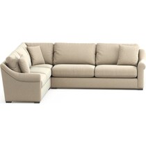 bowery white sectional   