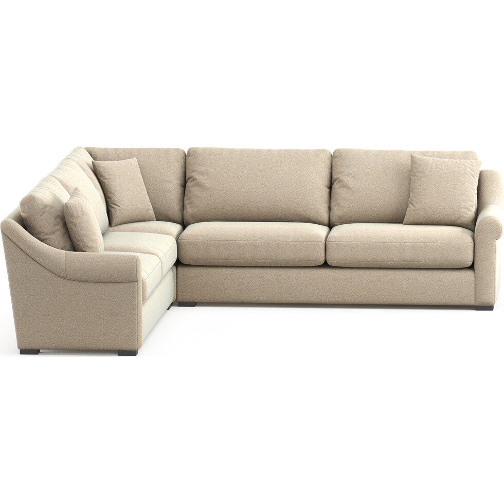 bowery white sectional   