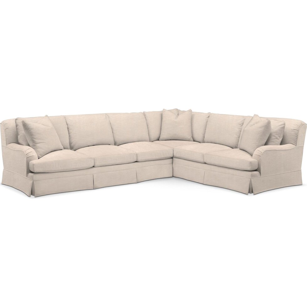 bowery white sleeper sectional   