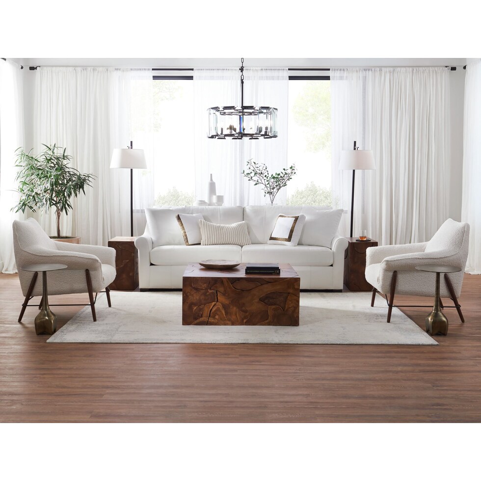 bowery white sofa   
