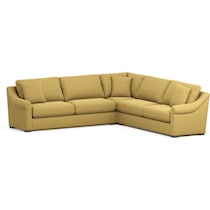 bowery yellow  pc sectional   