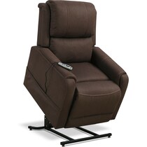 bozeman dark brown power lift recliner   