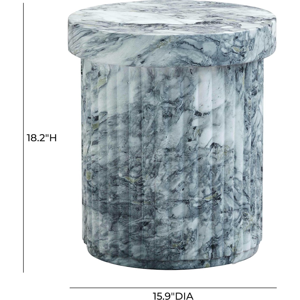 bozeman gray side table   