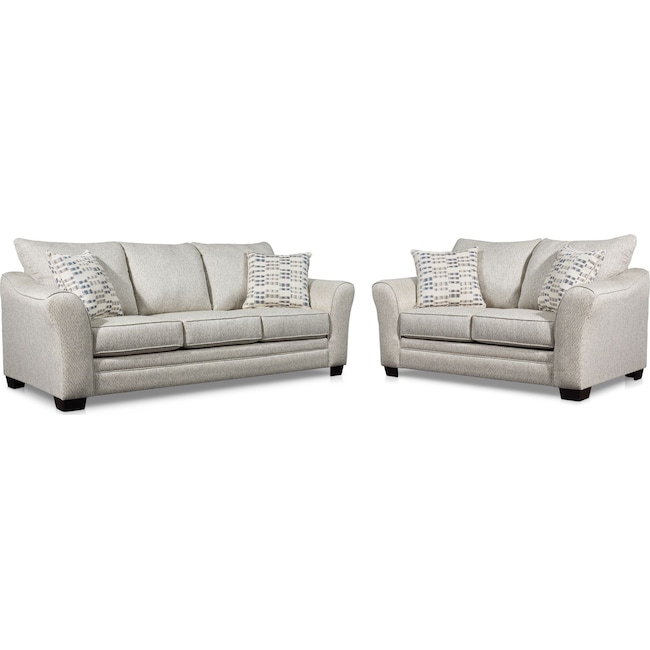 Living Room Furniture - Braden Sofa and Loveseat Set