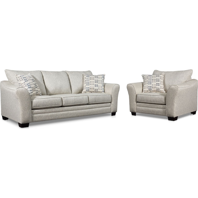 Living Room Furniture - Braden Sofa and Chair Set