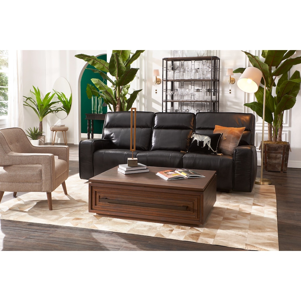 bradley black sofa   