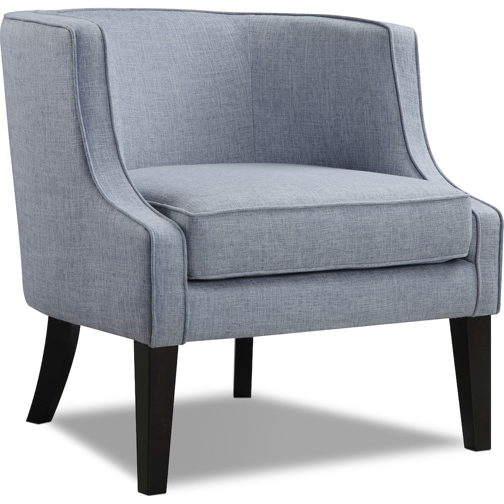bradley blue accent chair   