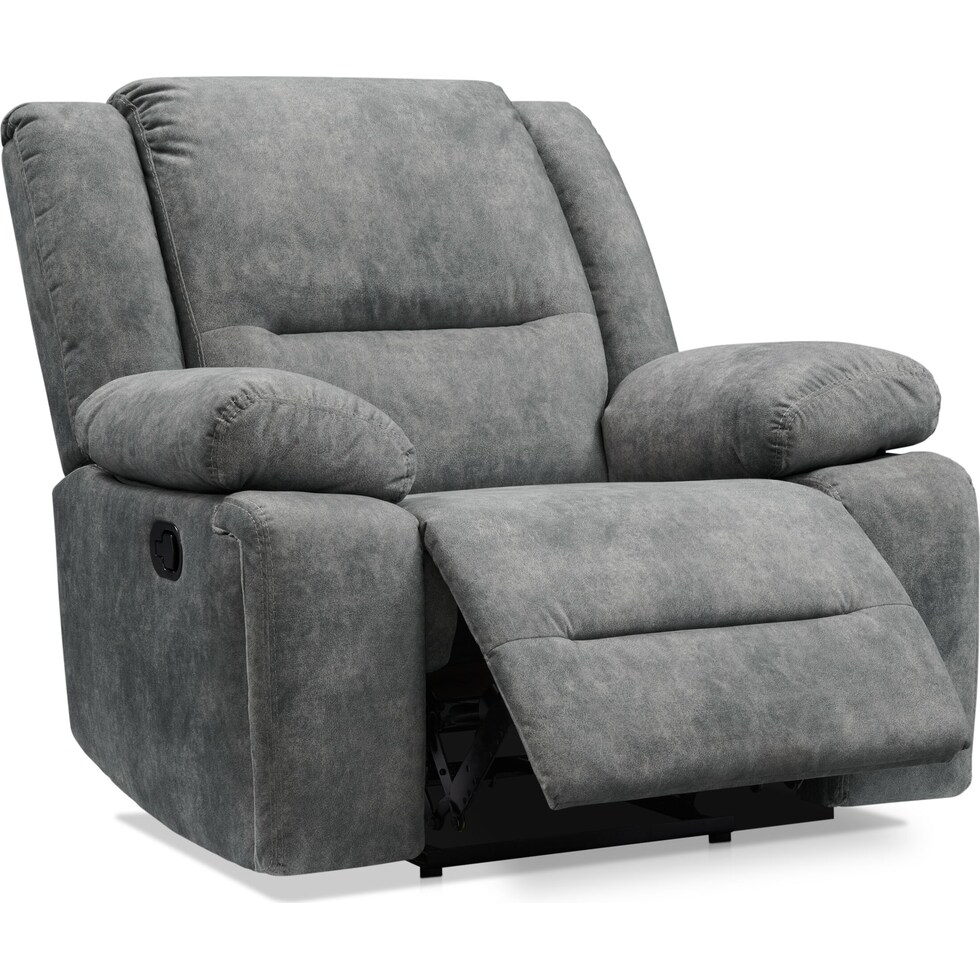 bradshaw gray manual recliner   